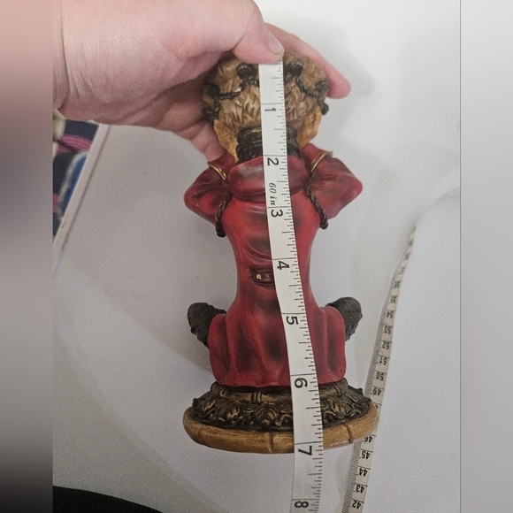 Bell Hop Monkey Pillar Candle Holder 7" Tall! - Picture 3 of 3